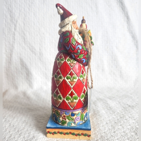 Jim Shore Holiday Tradition Small Santa with Patridge Peartree Figurine - Picture 6 of 10